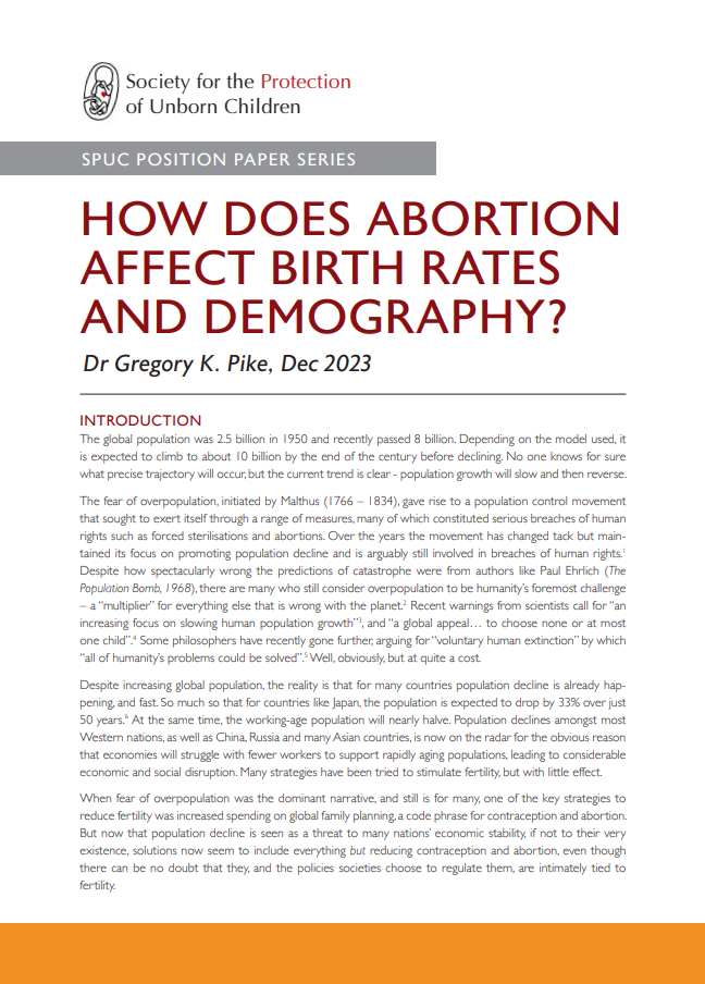 How does abortion affect birth rates and demography?